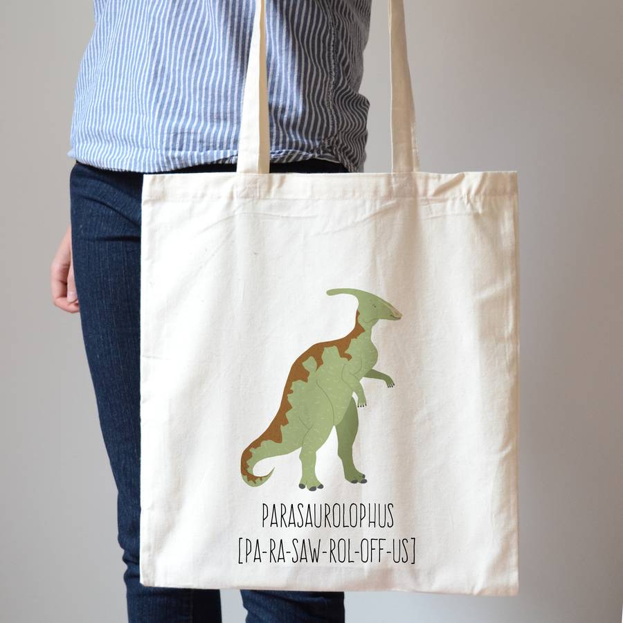 Geeky Dinosaur Kids Canvas Tote Bags By Hannah Stevens ...