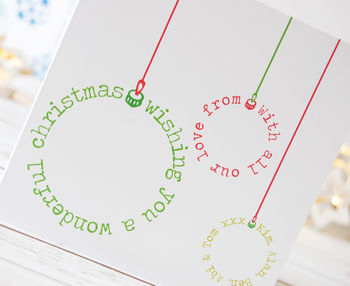 Personalised Typographic Bauble Cards, 5 of 5