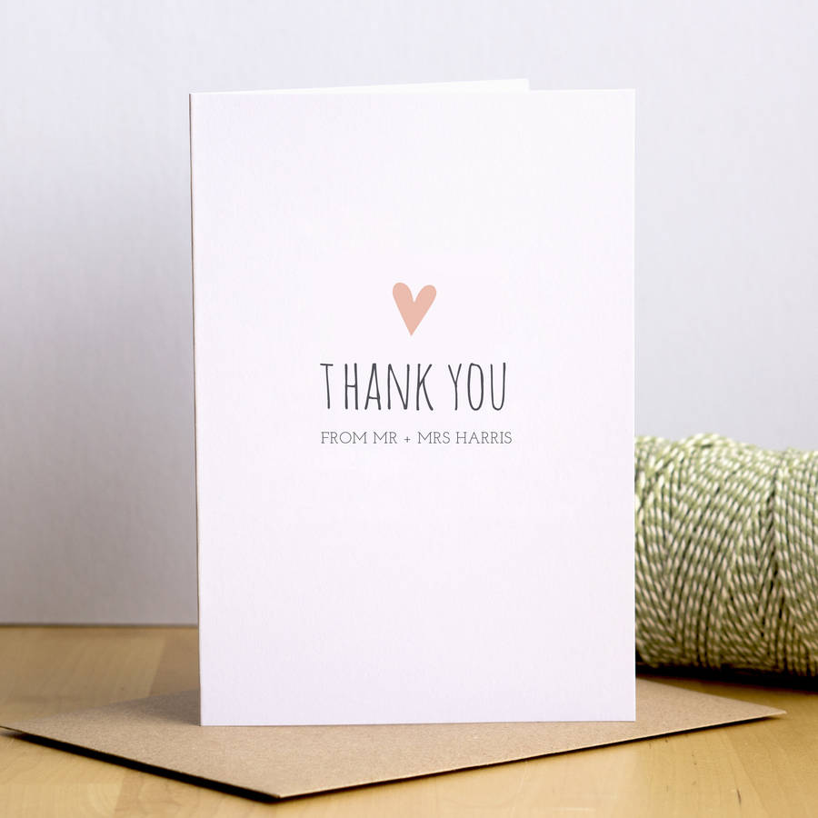 Heart Thank You Cards By gooseberrymoon | notonthehighstreet.com