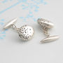 Sterling Silver Nugget Cufflinks, thumbnail 1 of 4