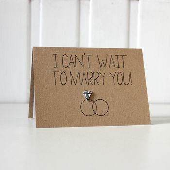 I Can't Wait To Marry You, Diamond Ring Wedding Card, 2 of 5