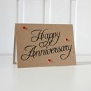 Personalised Happy Anniversary Card With Love Hearts By Little ...