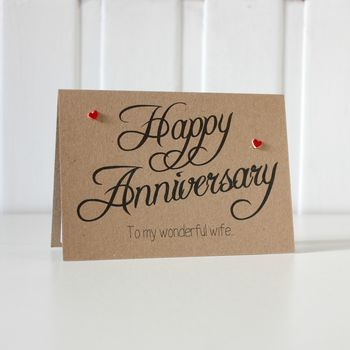 Personalised Happy Anniversary Card With Love Hearts, 3 of 7