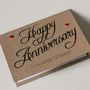 Personalised Happy Anniversary Card With Love Hearts, thumbnail 6 of 7