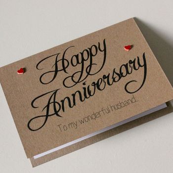 Personalised Happy Anniversary Card With Love Hearts, 6 of 7