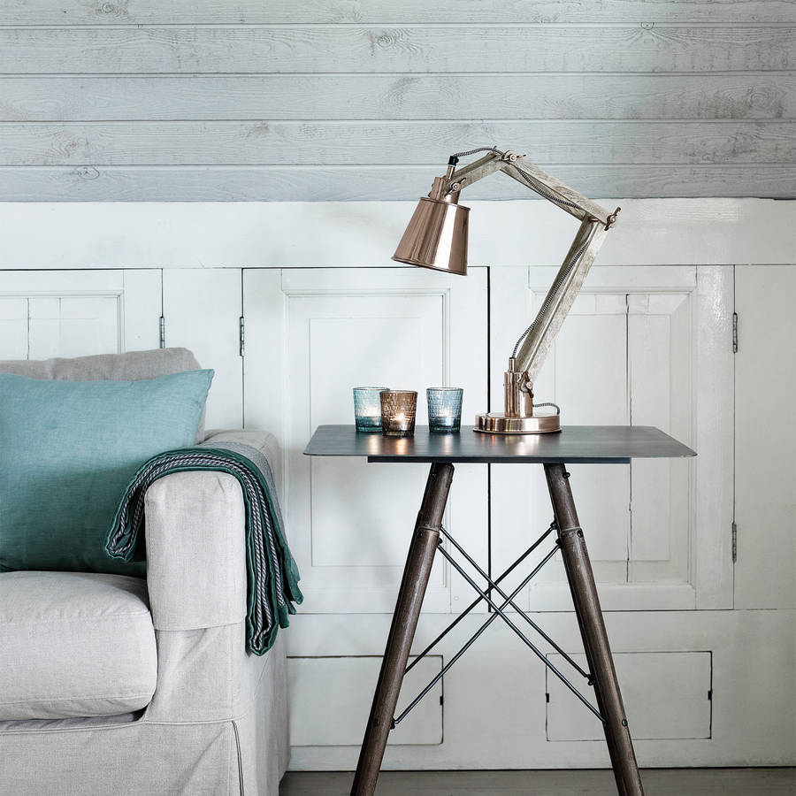 Wood And Metal Desk Lamp By Out There Interiors