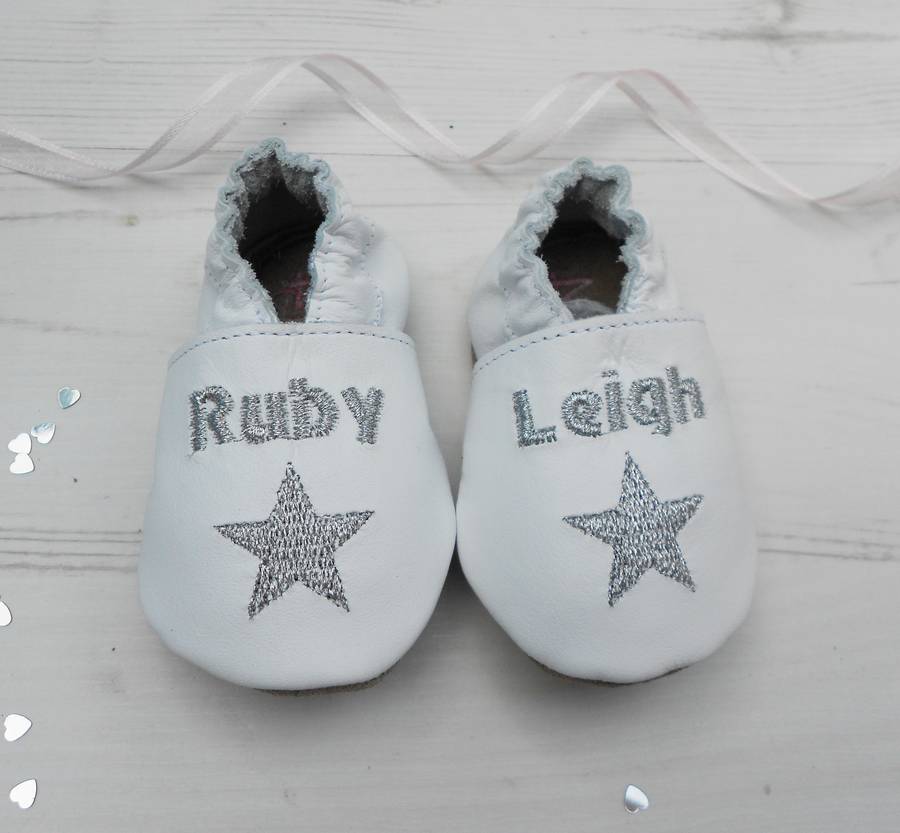 Personalised Star Christening Shoes, 1 of 7