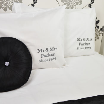 Personalised 'Silver Anniversary' Pillowcases, 3 of 3