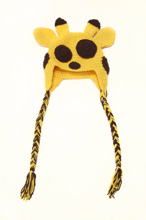 Giraffe Hand Crochet Infant Hat By viv & joe