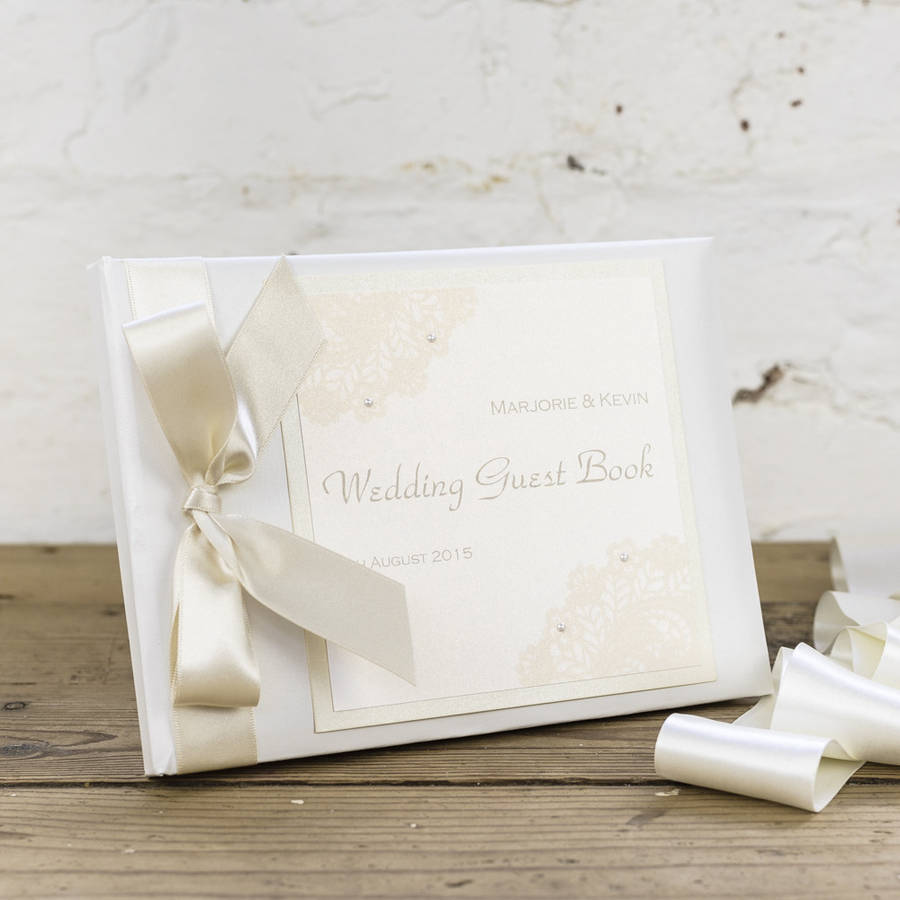 personalised victoria wedding guest book by dreams to reality design