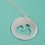 Personalised Silhouette Pendant In Sterling Silver, thumbnail 4 of 5