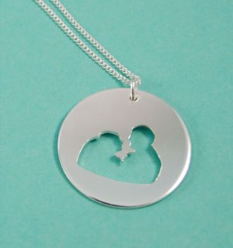 Personalised Silhouette Pendant In Sterling Silver, 4 of 5