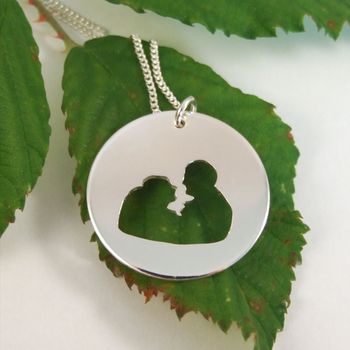 Personalised Silhouette Pendant In Sterling Silver, 2 of 5