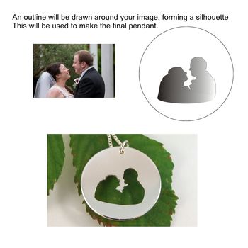 Personalised Silhouette Pendant In Sterling Silver, 3 of 5
