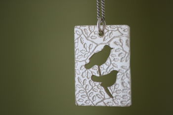 Sterling Silver Love Birds Pendant, 2 of 3