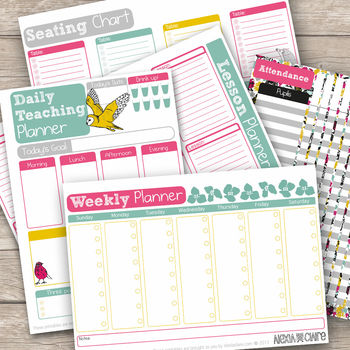 teacher planner, 40 pages by alexia claire | notonthehighstreet.com