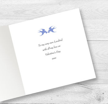 Personalised Love Birds Engagement Or Anniversary Card, 2 of 2