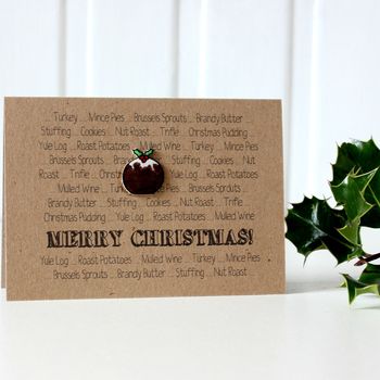 Christmas Pudding, Merry Christmas Card, 2 of 4