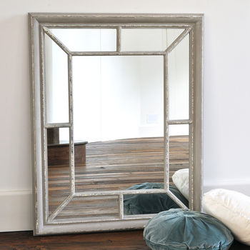 Antique Grey Panelled Mirror By Primrose & Plum | notonthehighstreet.com