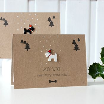 Woof Means Merry Christmas In Dog, Card For Pet Lover, 2 of 8