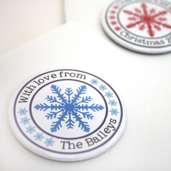Personalised Snowflake Magnet Card, 3 of 5