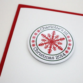 Personalised Snowflake Magnet Card, 4 of 5