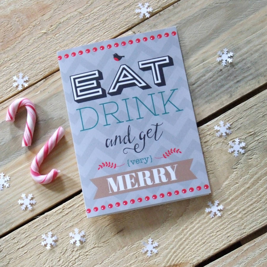 pack of eight modern typographic christmas cards by design by jess x