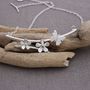 Handmade Silver And Gemstone Butterfly Daisy Necklace, thumbnail 6 of 6