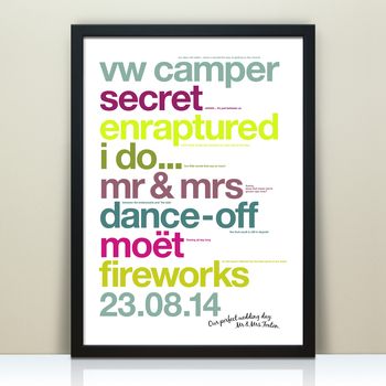 Personalised 'Our Perfect Wedding Day' Print, 5 of 10