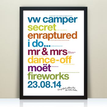Personalised 'Our Perfect Wedding Day' Print, 6 of 10