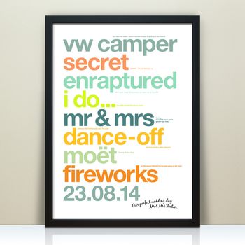 Personalised 'Our Perfect Wedding Day' Print, 10 of 10