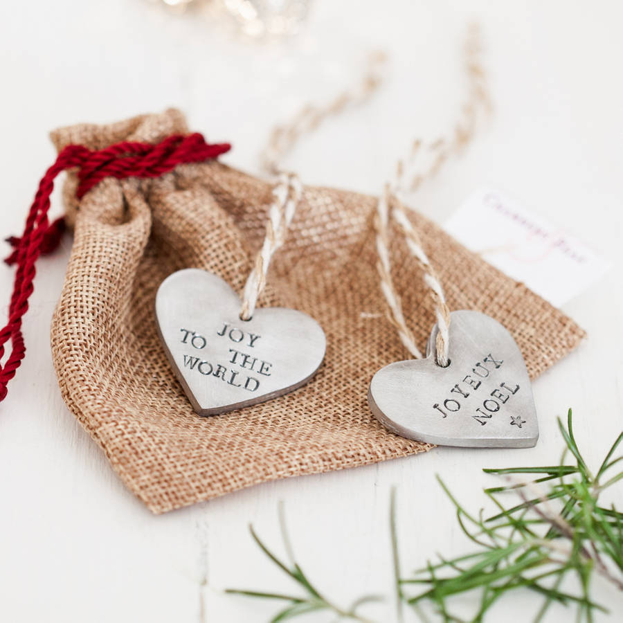 Personalised Heart Christmas Decoration By Chambers & Beau