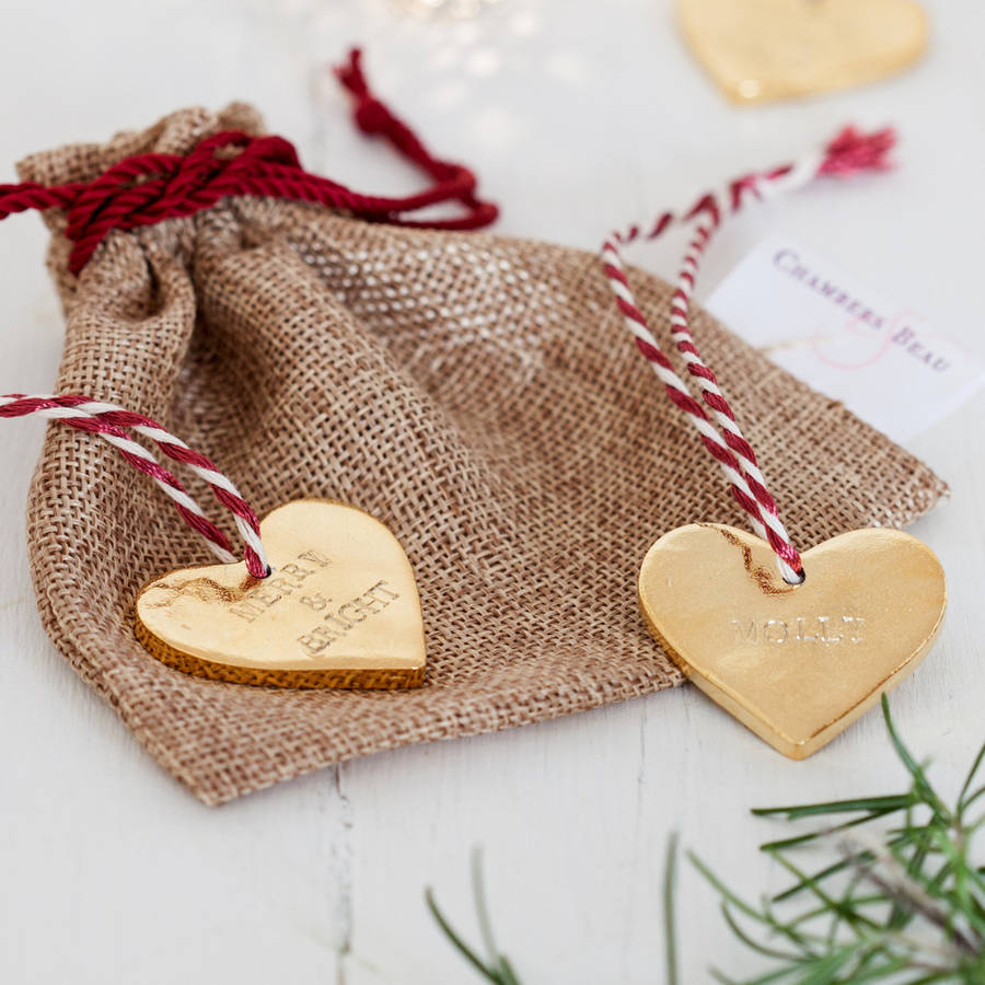 Personalised Heart Christmas Decoration By Chambers & Beau