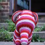 Knitted Elephant Cotton Toy With The Rattle, thumbnail 3 of 5