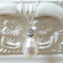 Vintage Inspired Tear Drop Necklace, thumbnail 2 of 4