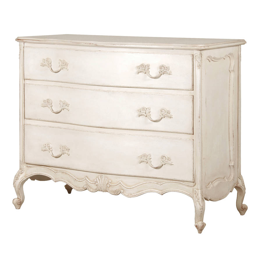 french chest of drawers in cream by out there interiors ...