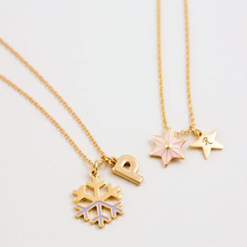 Enamel Star Necklace And Snowflake Necklace, 5 of 7