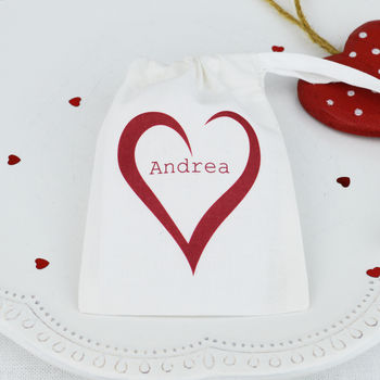 Personalised 'Heart' Wedding Favour Gift Bag, 2 of 2