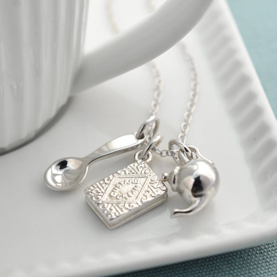 Custard Cream Necklace With Personalised Message By Lily Charmed ...