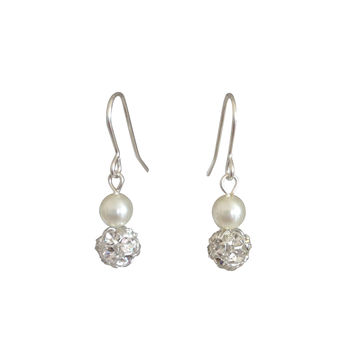 Glitterball And Pearl Earrings, 5 of 7