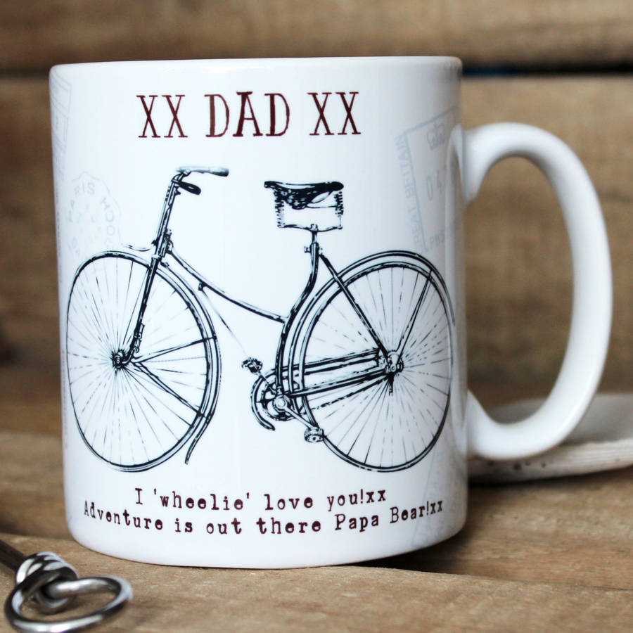 Personalised Mug 'Vintage Bike' Design By lovehart