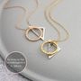 Personalised Triangle And Circle Necklace, thumbnail 2 of 7