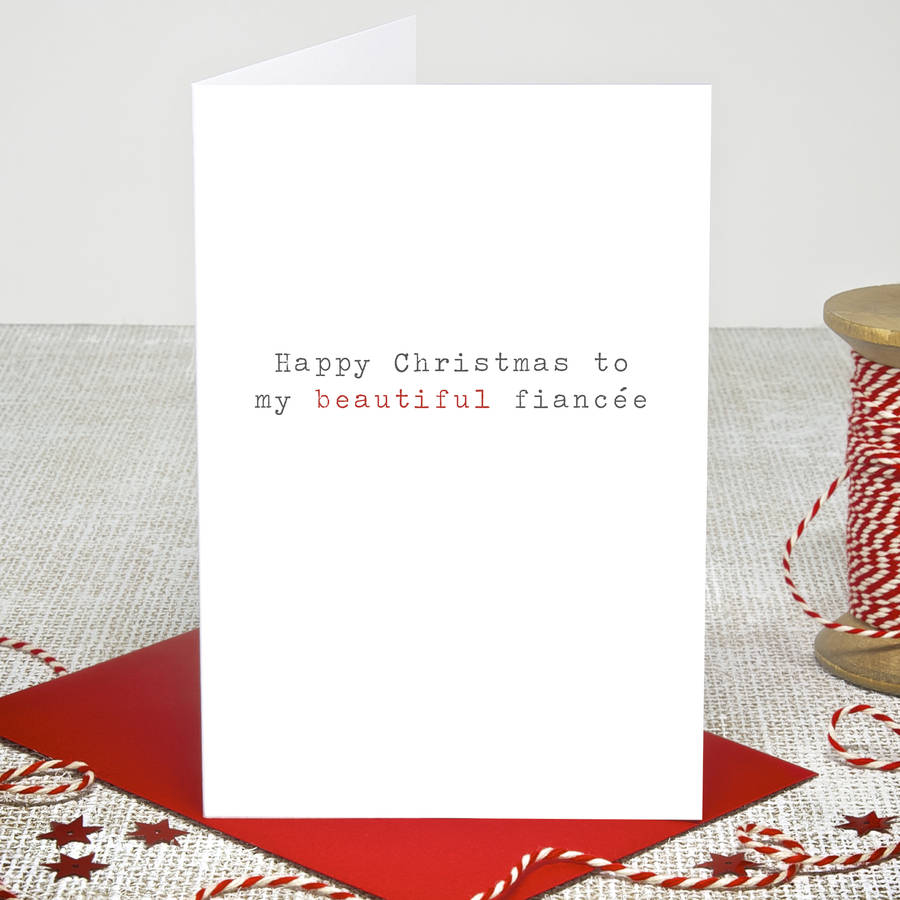 'Beautiful Fiancée' Christmas Card