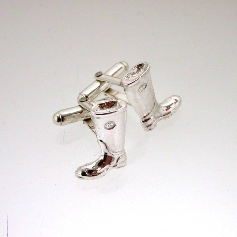Image of Silver Welly Cufflinks, Silver