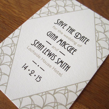 Art Deco Save The Date Card, 2 of 2