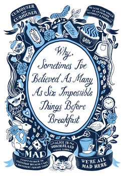 Alice In Wonderland, Famous Quotes Print, 3 of 3