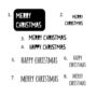 Merry Christmas And Happy Christmas Rubber Stamps, thumbnail 2 of 5