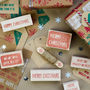 Merry Christmas And Happy Christmas Rubber Stamps, thumbnail 1 of 5