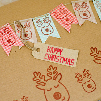 Merry Christmas And Happy Christmas Rubber Stamps, 4 of 5