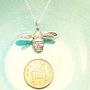 Personalised Silver Bee Necklace, thumbnail 6 of 8